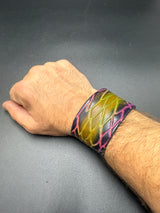 Stamped Leather Bracelet - 1 1/2 Dragon Scale