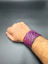 Stamped Leather Bracelet - 1 1/2 Dragon Scale