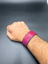 Stamped Leather Bracelet - 1 inch Dragon Scale