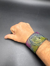 Stamped Leather Bracelet - 1 3/4 Inch Dragon Eye