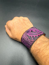 Stamped Leather Bracelet - 1 3/4 Inch Dragon Eye