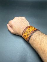 Stamped Leather Bracelet - 1 1/4 inch Celtic
