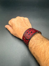 Stamped Leather Bracelet - 1 1/4 inch Celtic