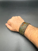 Stamped Leather Bracelet - 1 1/4 inch Celtic