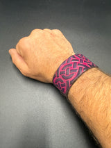 Stamped Leather Bracelet - 1 1/4 inch Celtic