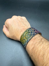 Stamped Leather Bracelet - 1 1/4 inch Celtic