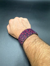 Stamped Leather Bracelet - 1 1/4 inch Celtic