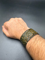 Stamped Leather Bracelet - 1 1/4 inch Celtic