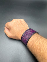 Stamped Leather Bracelet - 1 1/4 inch Nordic