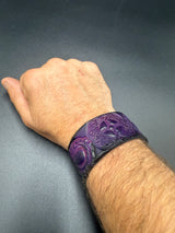 Stamped Leather Bracelet - 1 1/4 inch Celtic
