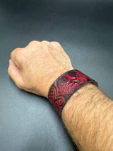 Stamped Leather Bracelet - 1 1/4 inch Celtic