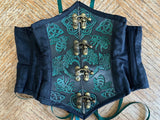 Leather Paneled Corset - Insects and Flowers