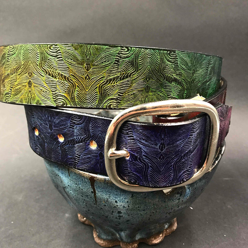 Stamped Leather Belt - Collaboration: Mr. Melty Landscapes