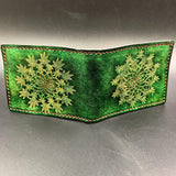 Stamped Leather Bifold Wallet - Sacred Ganja