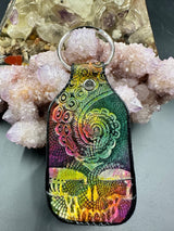 Stamped Leather Keychain - Tentacles