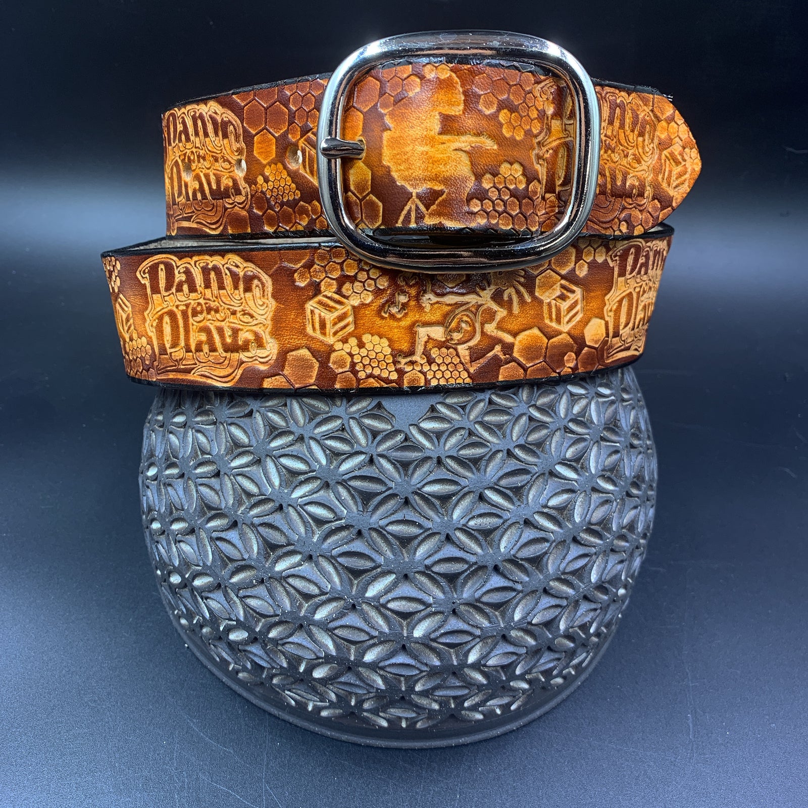 Widespread Panic Leather Belt Stamped Leather Belt - Widespread Panic – Lost Sailor Design main image 4