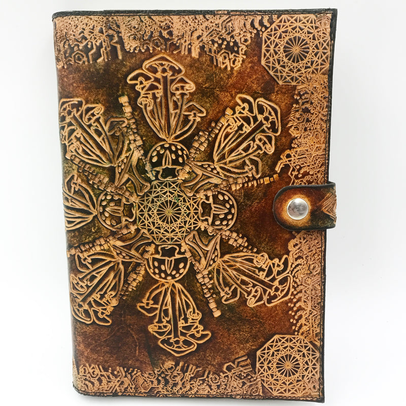 Stamped Leather Journal - Mushrooms 
