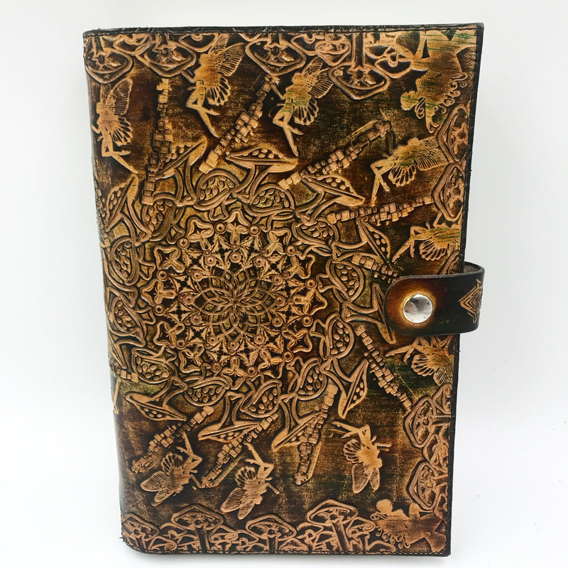 Stamped Leather Journal - Mushrooms 