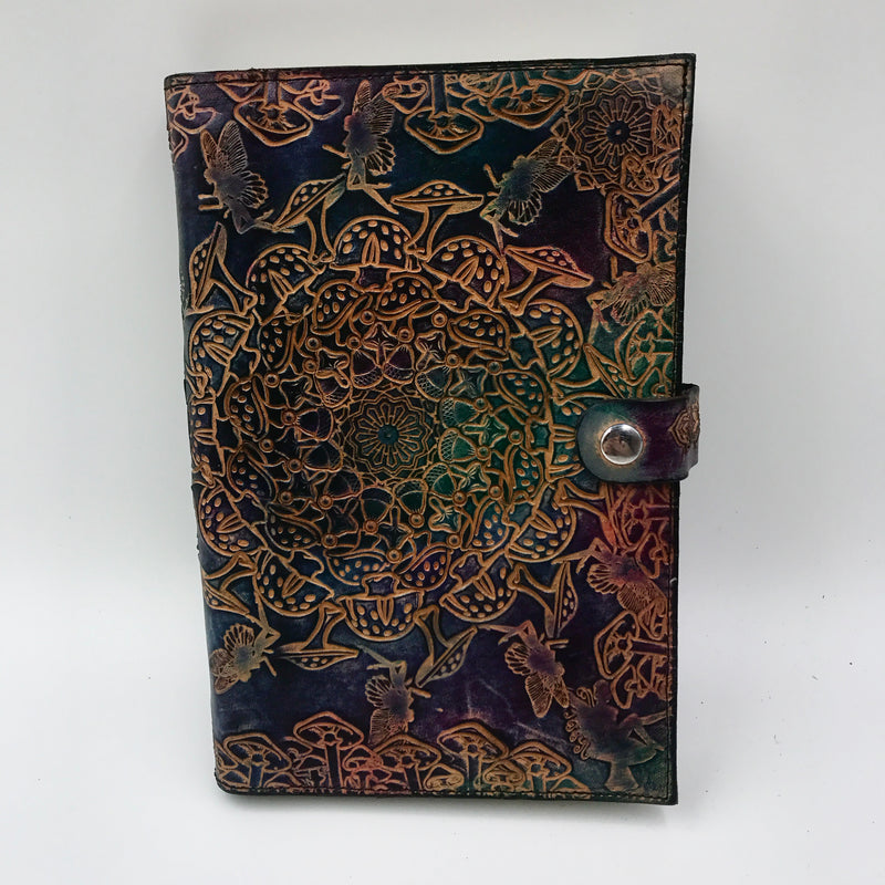 Stamped Leather Journal - Mushrooms 