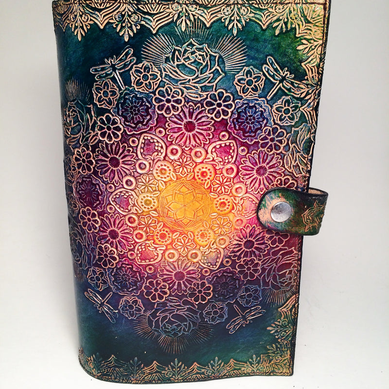 Stamped Leather Journal - Dragonflies
