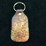 Stamped Leather Keychain - Crow/Raven