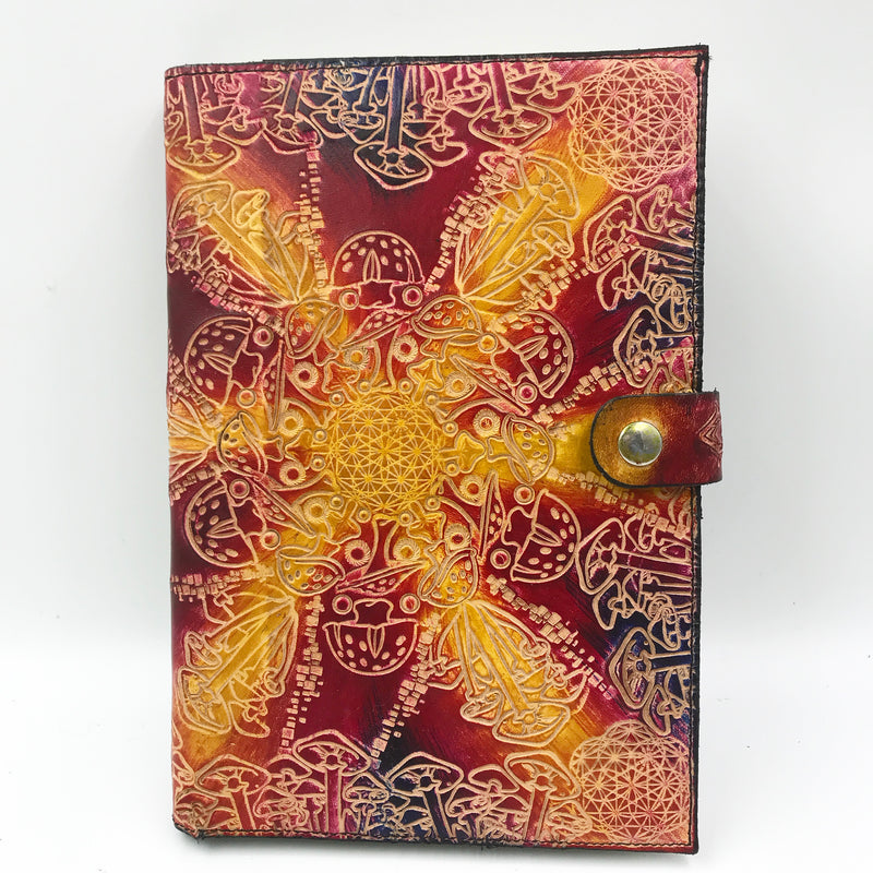 Stamped Leather Journal - Mushrooms