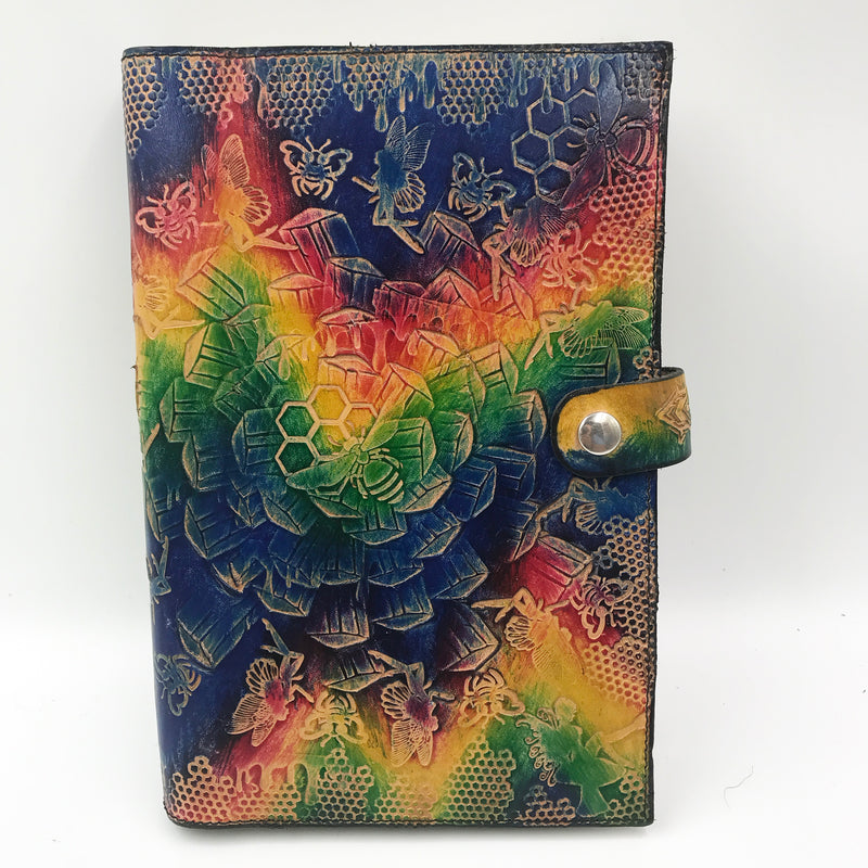 Stamped Leather Journal - Crystals 