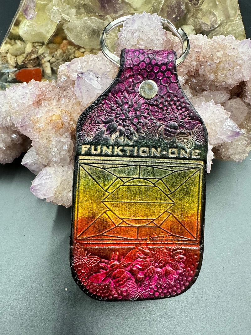 Stamped Leather Keychain - Funktion One