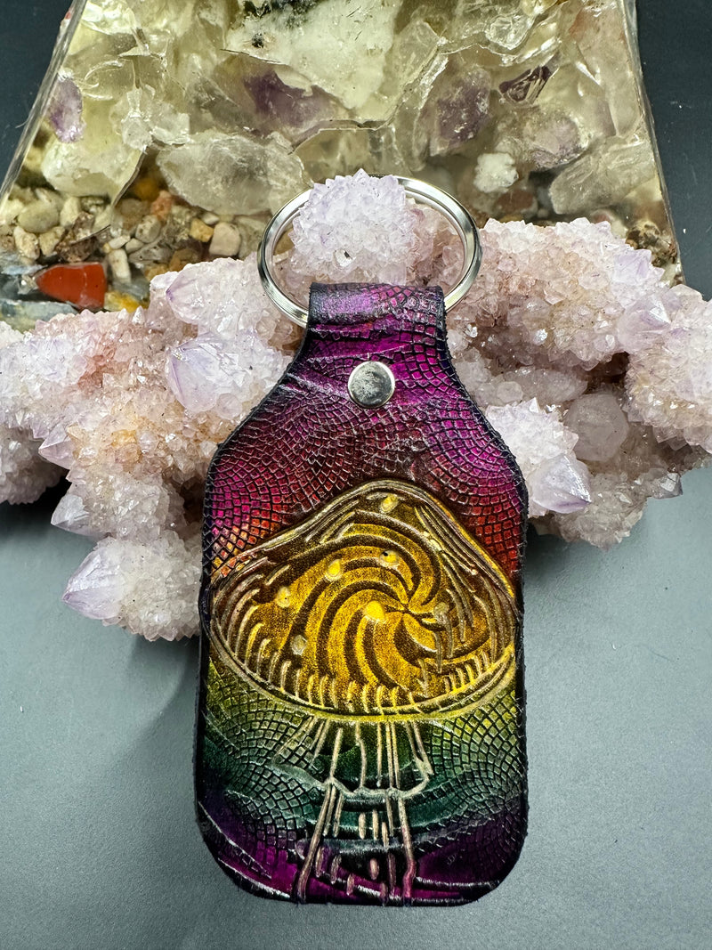 Stamped Leather Keychain - 4 Large Assorted Mushrooms – Lost Sailor Design