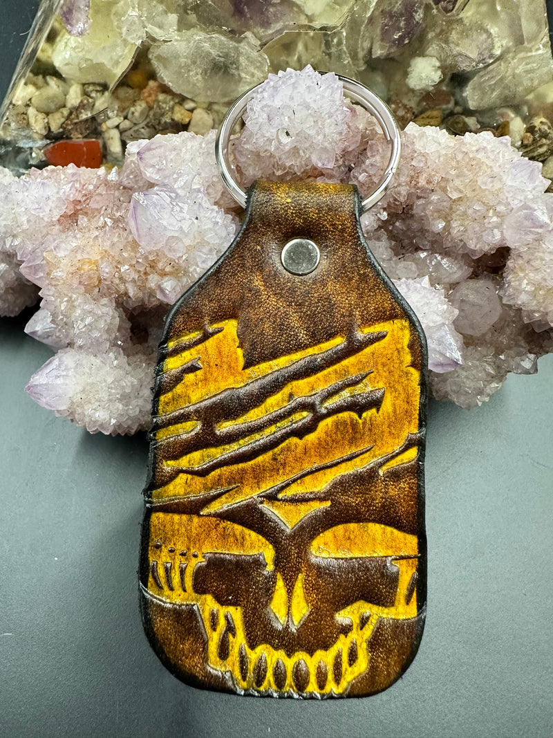 Stamped Leather Keychain - Red Rocks