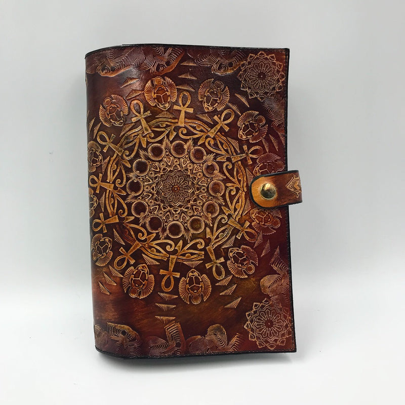Stamped Leather Journal - Scarab