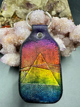Stamped Leather Keychain - Pink Floyd