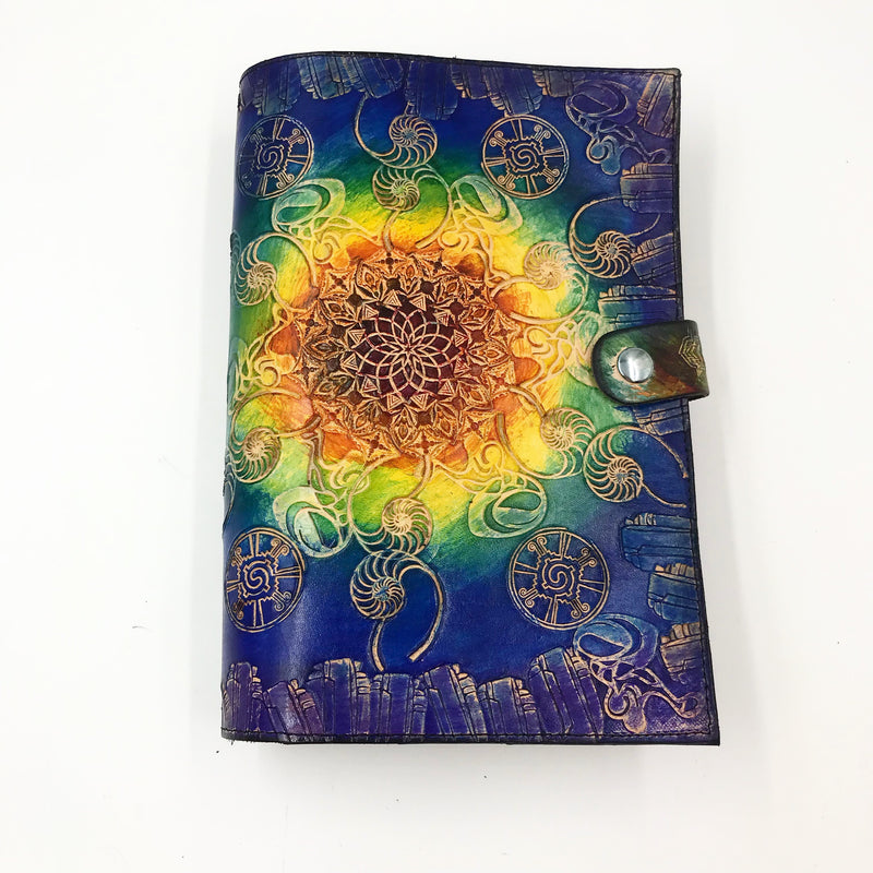 Stamped Leather Journal - Mayan