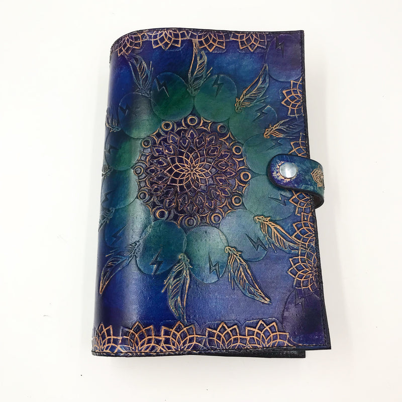 Stamped Leather Journal - Feathers 
