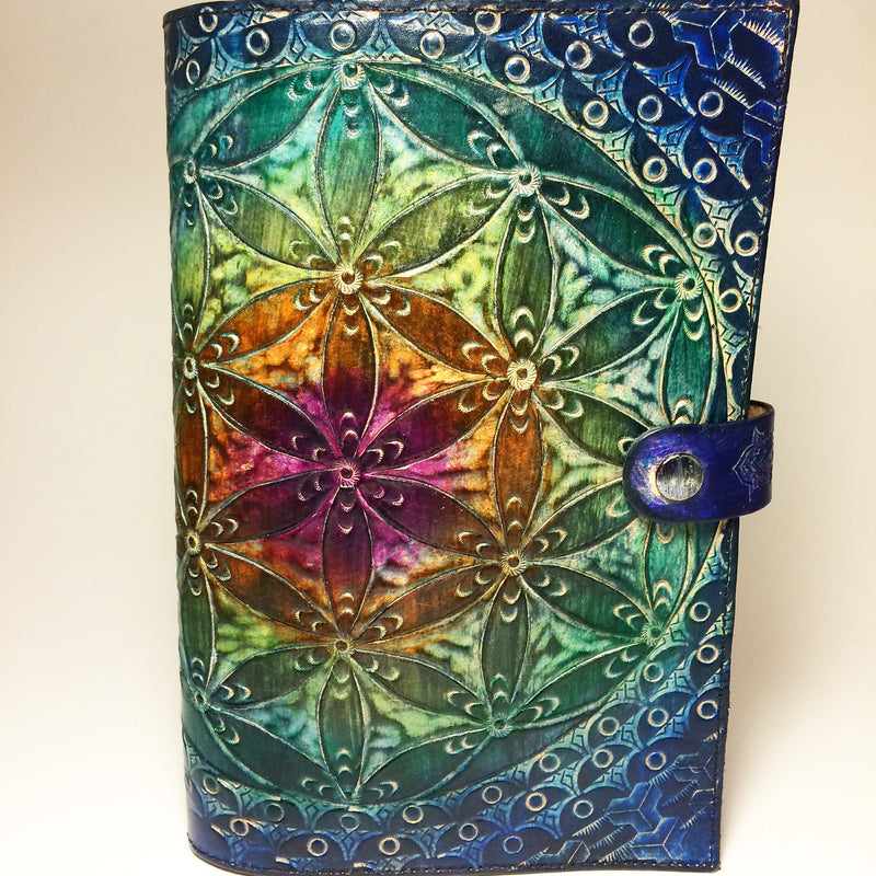 Carved Leather Journal - Flower of Life