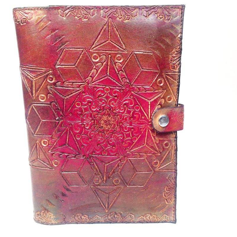 Stamped Leather Journal - Triangles 