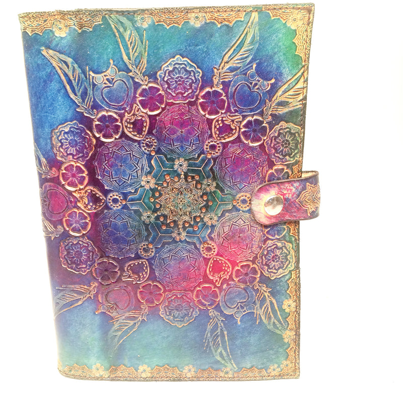 Stamped Leather Journal - Feathers 