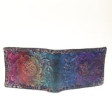 Stamped Leather Bifold Wallet - Rainbow