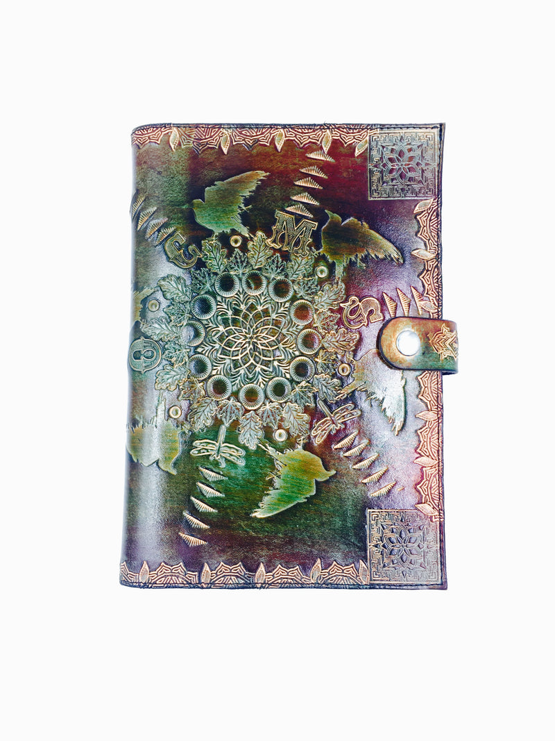 Stamped Leather Journal - Crows 