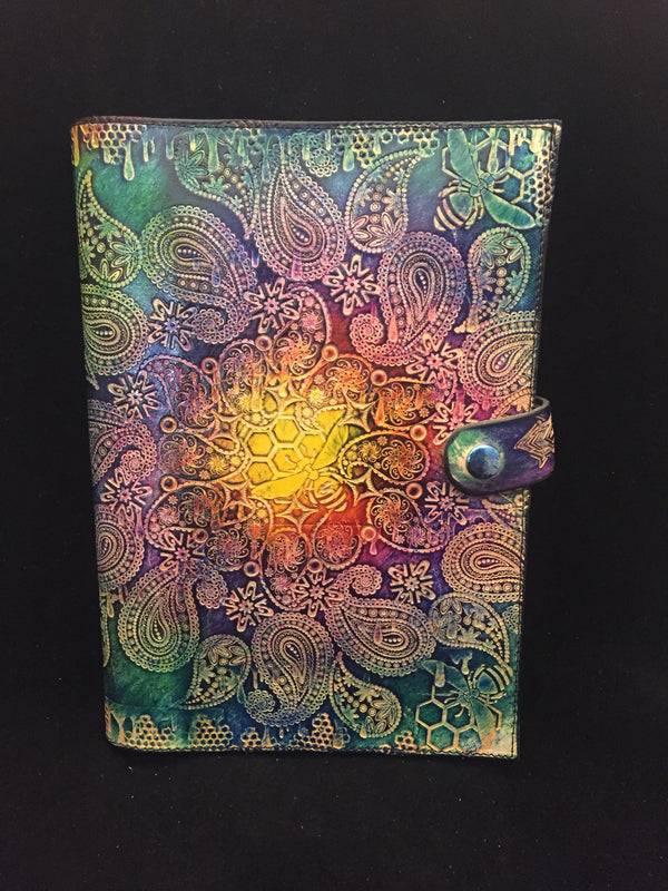 Stamped Leather Journal - Paisley 
