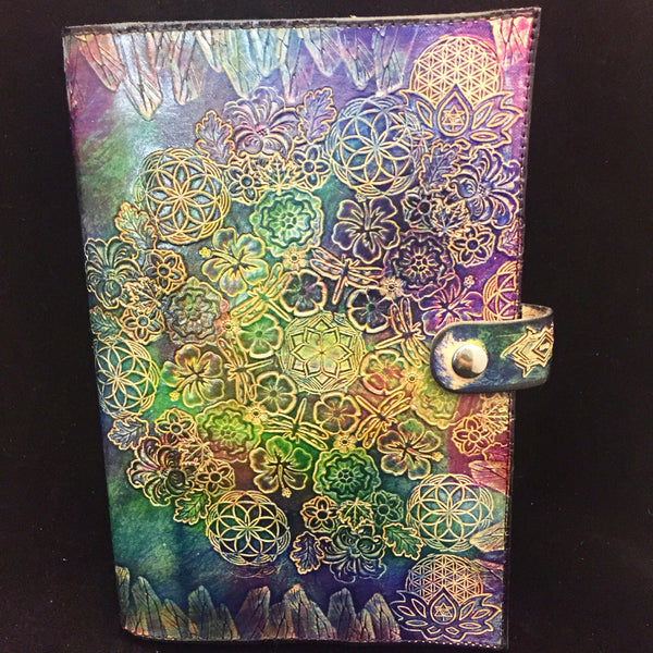 Stamped Leather Journal - Dragonflies 