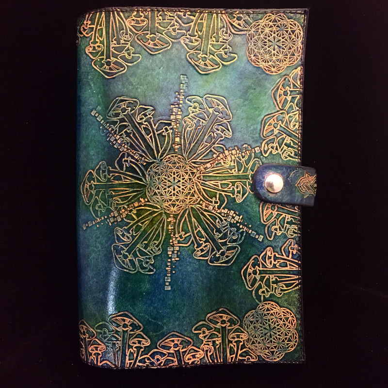 Stamped Leather Journal - Mushrooms