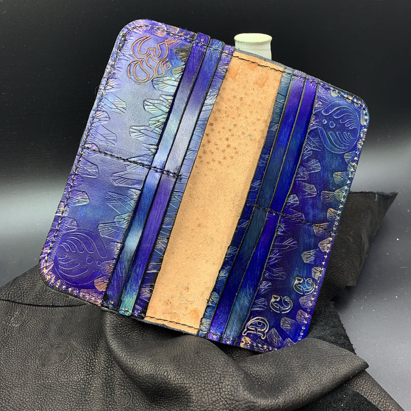 Stamped Leather Bifold Clutch - Bass