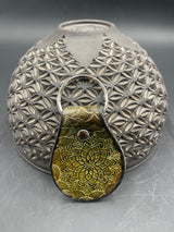 Stamped Leather Keychain - Retti Mandala