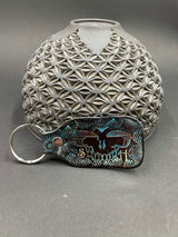 Large Stamped Leather Keychain - Stealie