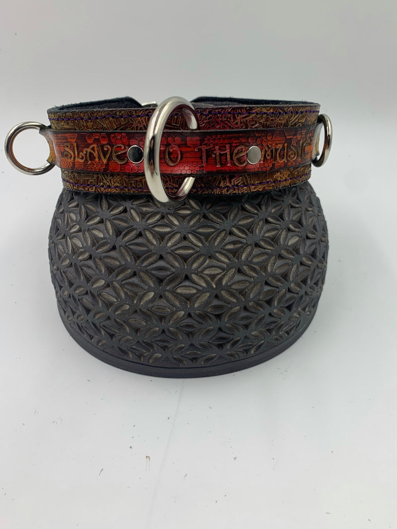Stamped Leather Bondage Gear - Collar