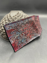 Stamped Leather Bifold Wallet - Paisley Owl