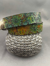 Stamped Leather Belt - Grateful