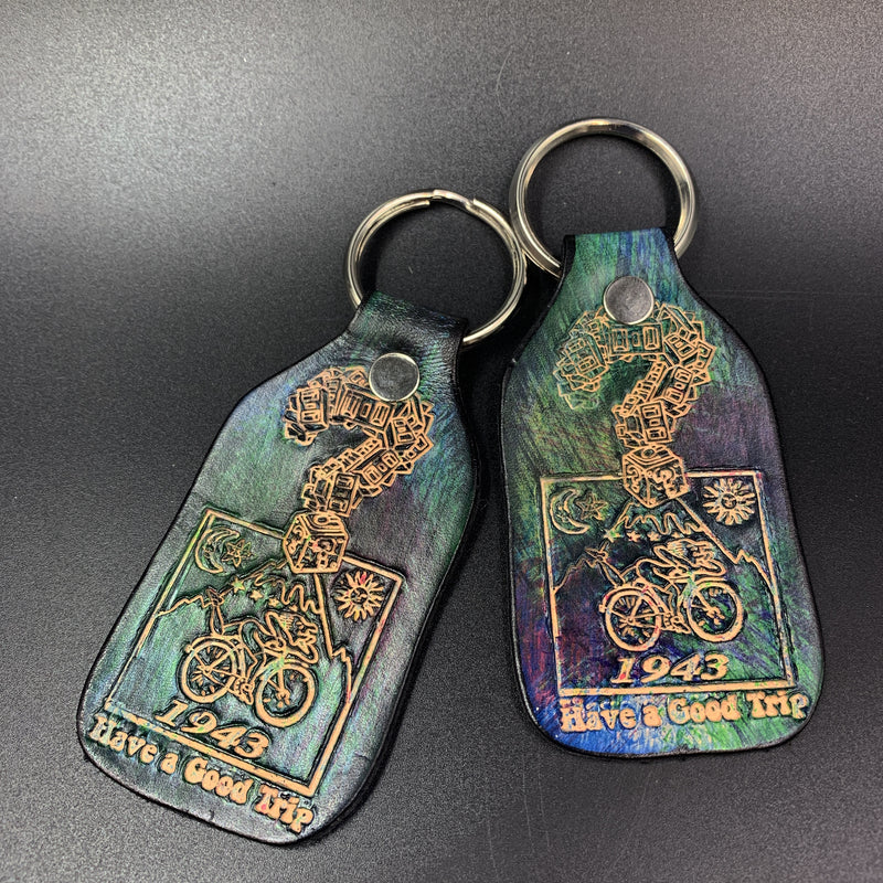 Stamped Leather Keychain - Festival