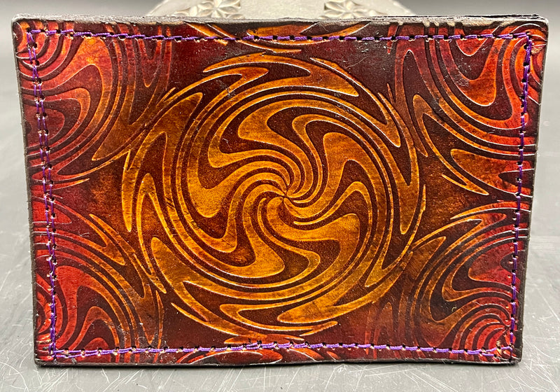 Stamped Leather ID Case/Card Wallet - Wig Wag